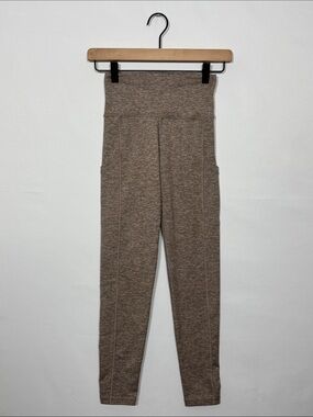 WAP129 {aerie Offline} Light Brown Tan Spacedye High Rise Leggings